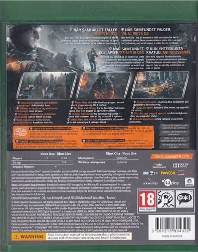 Tom Clancys - The Division - Xbox One Spil (B-Grade) (Genbrug)